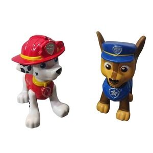 Paw Patrol Marshall & Chase Mini Figures Set of 2 Poseable Toys 1.5" Nickelodeon